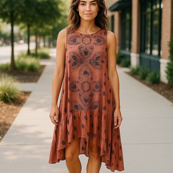 Free People Intimately Women's Into You Tea Sleeveless Mini Slip Boho Dress XS - Picture 1 of 8